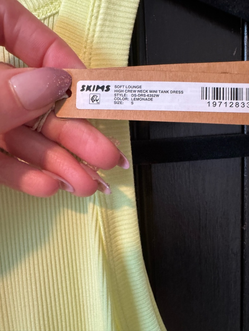 SKIMS Yellow Ribbed Mini Dress - Picture 3 of 3